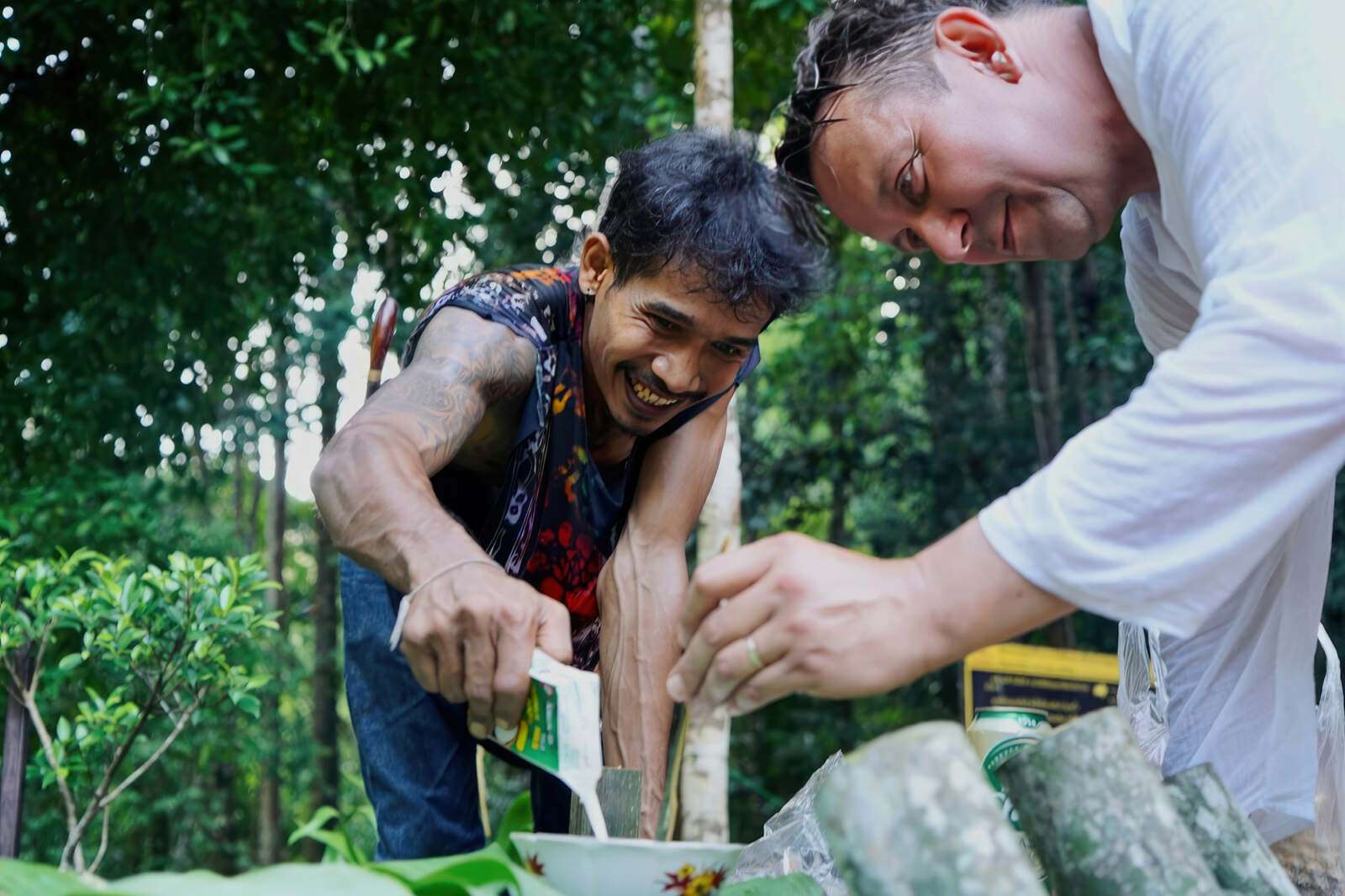 Cooking jungle style Cooking jungle style