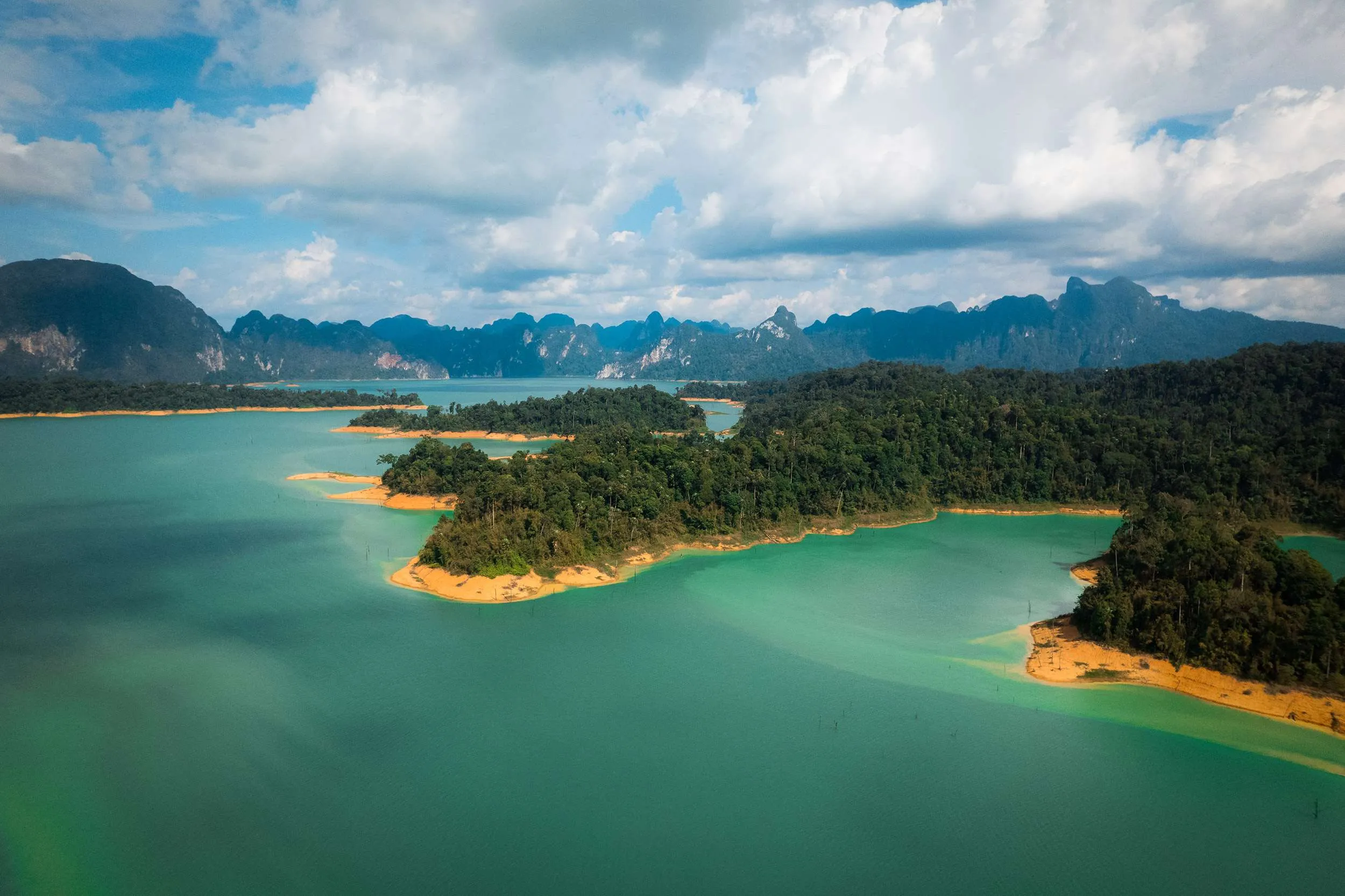 Cheow Lan Lake from the air