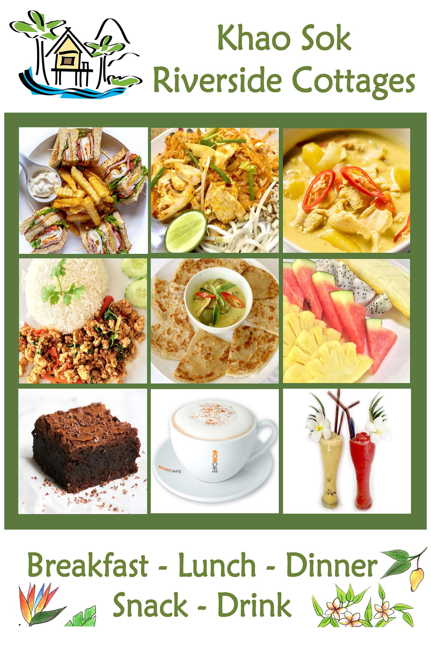 Rafflesia Cafe full menu overview page